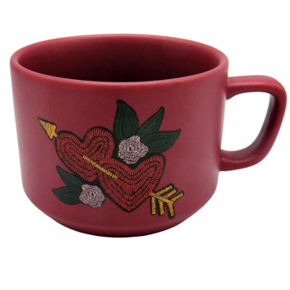 Starbucks Other - Starbucks Coffee Mug 2 Hearts with Arrow Cupid Love Romance 12 oz 2018 Red